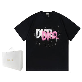 Camiseta Dior Graffiti - Edição Artística - Preto