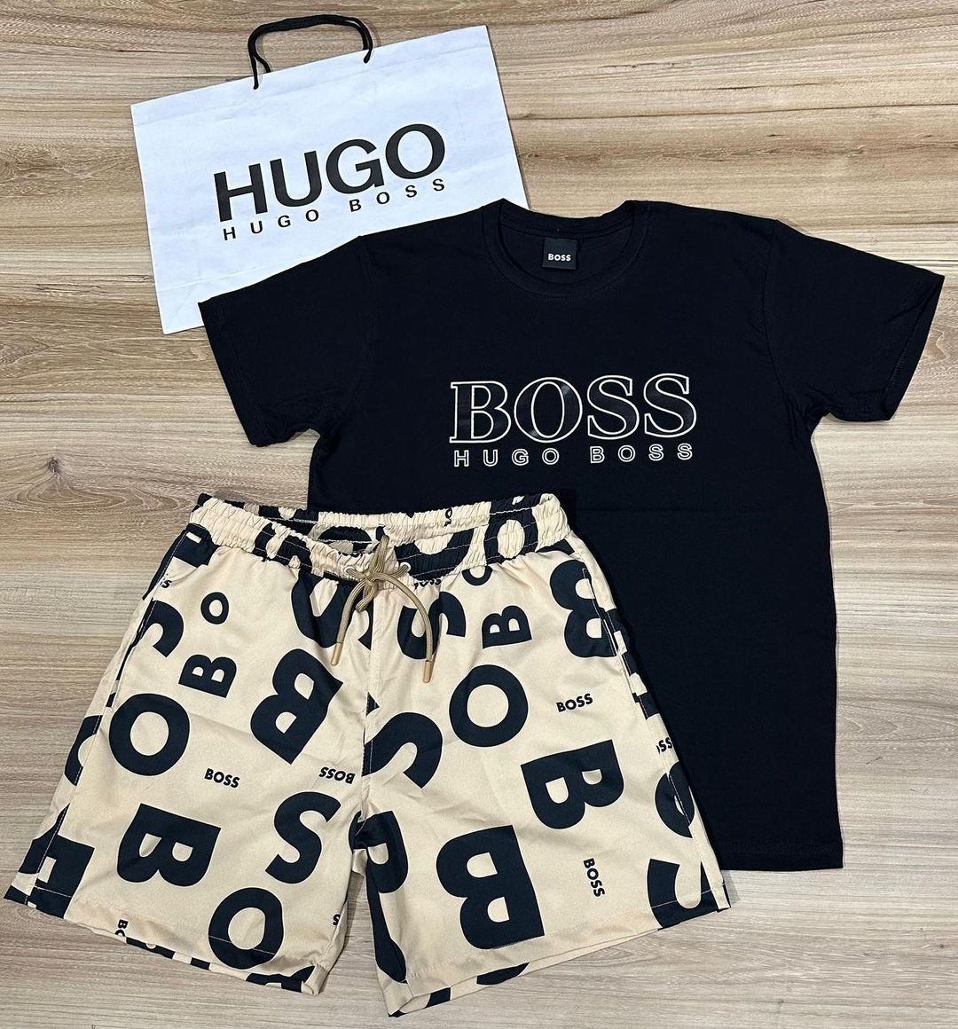 Conjunto De Grife - HUGO BOSS (Promoção Esquenta Black Friday) [CAMISA + BERMUDA)