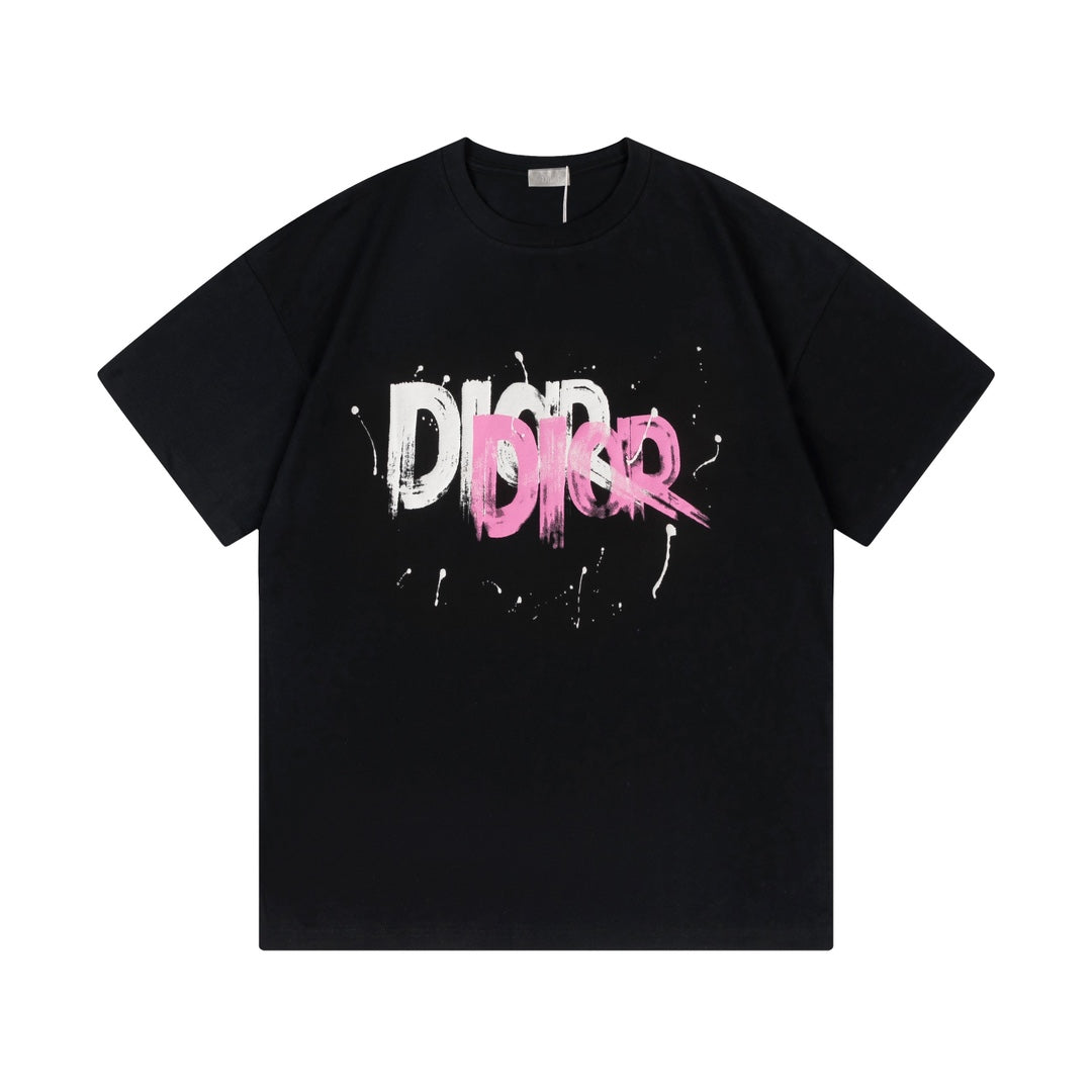 Camiseta Dior Graffiti - Edição Artística - Preto