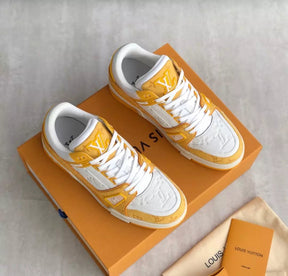 Louis Vuitton Trainer Yellow Monogram Denim White