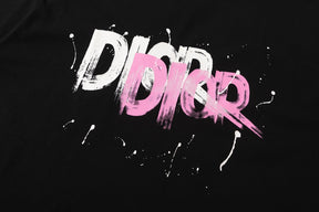 Camiseta Dior Graffiti - Edição Artística - Preto