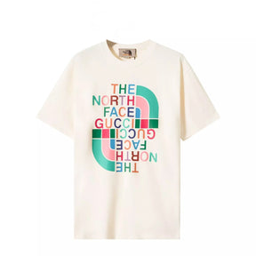 Camiseta Camiseta the north face x gucci Multicolorida- Branca (PRONTA ENTREGA)