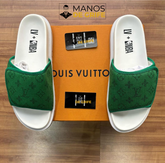 CHINELO LV BRANCO / VERDE ( PROMOÇÃO ESQUENTA BLACK FRIDAY) PREÇO DE ATACADO 🔥