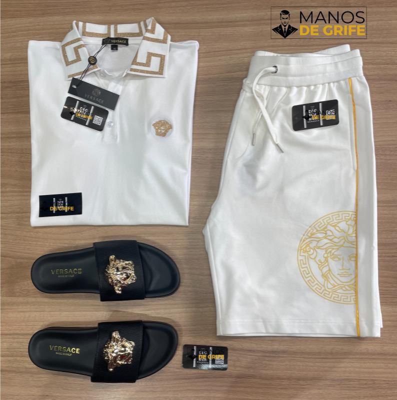 Conjunto De Grife - Versace (Promoção Esquenta Black Friday) [CAMISA + BERMUDA + CHINELO]