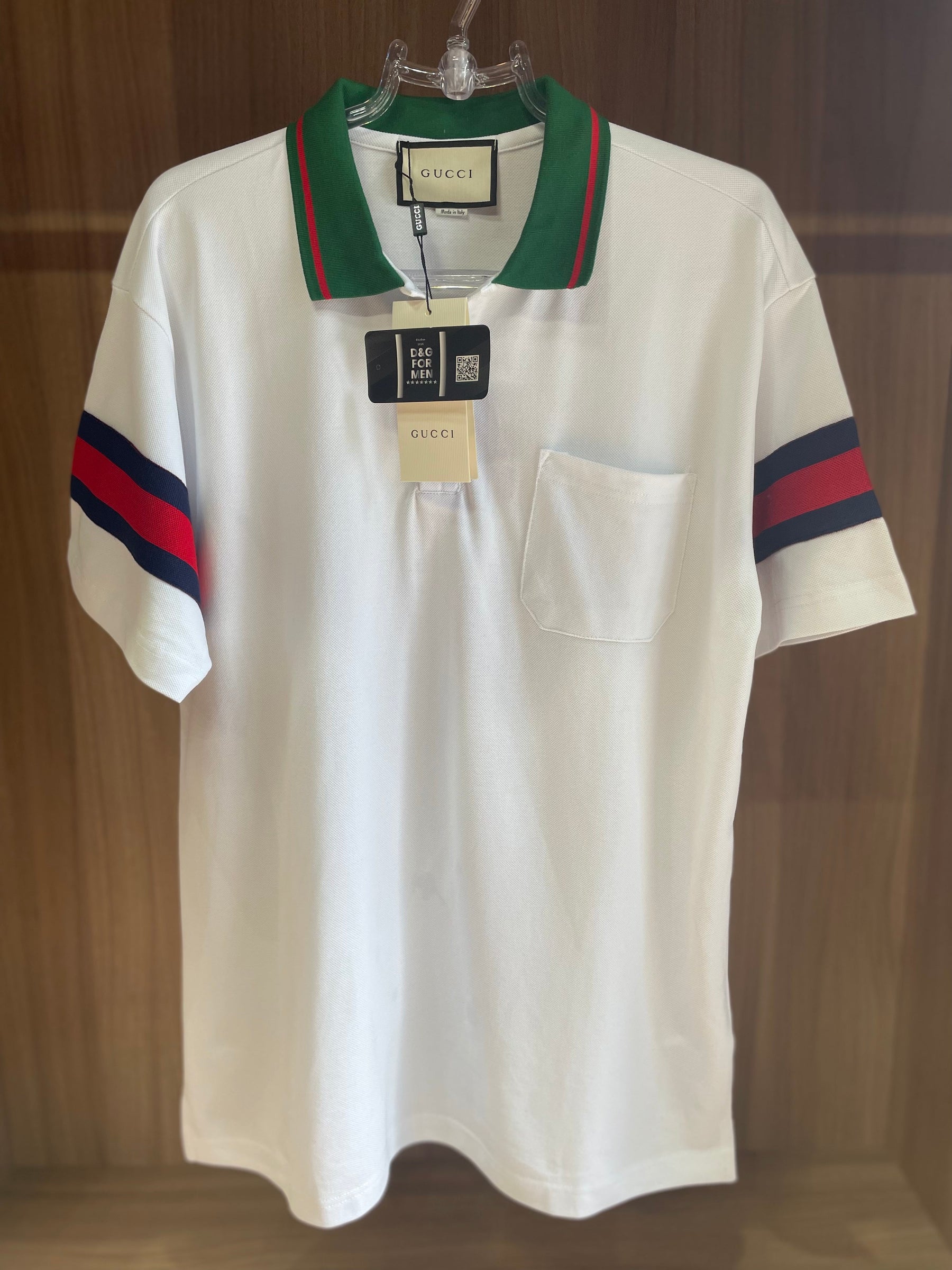 Polo Gucci - White/Green (Promoção Black Friday) (Preço de Atacado)