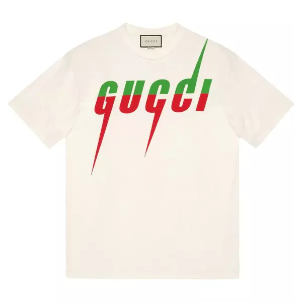 Camiseta GUCCІ Blade print - Branca Cremosa