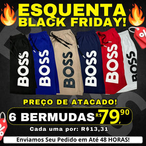 Kit 6 Bermudas HUGO BOSS ( VALOR DE ATACADO) PROMOÇÃO ESQUENTA BLACK FRIDAY