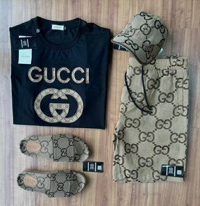 Kit De Luxo da  Gucci  (Promoção Esquenta Black Friday) [CAMISA + BERMUDA + CHINELO]